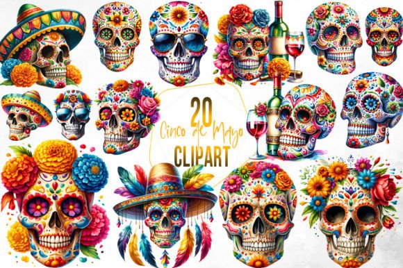 Cinco De Mayo Watercolor Clipart for Branding and Design