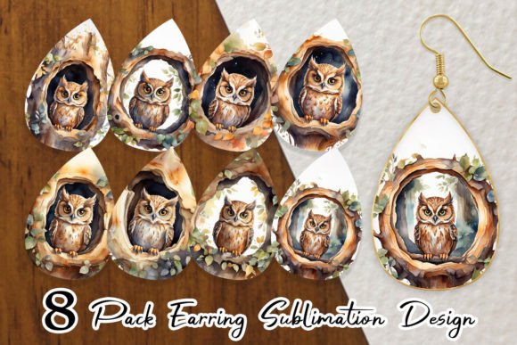 Earring Watercolor Owl: A Display Font with Character