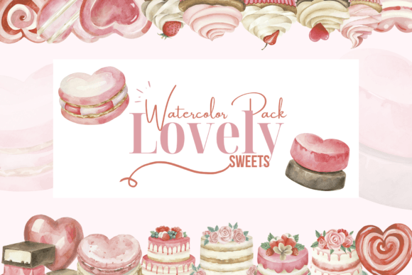 Lovely Sweets Watercolor Clipart