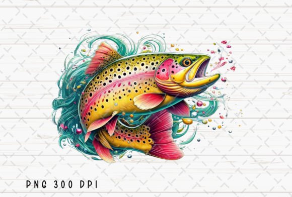 Trout Fishing Watercolor Fish PNG: A Design Asset Worth Reeling In