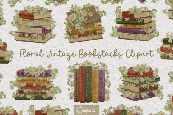 Vintage Floral Bookstacks Watercolor Clip Art: A Design Resource Worth Knowing