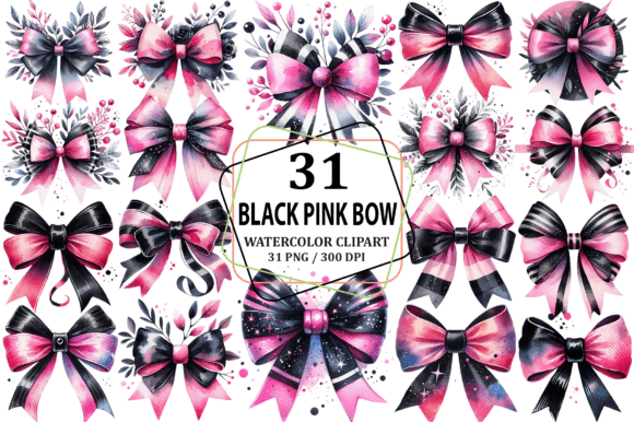 Watercolor Black Pink Bow Clipart PNG: A Creative Guide