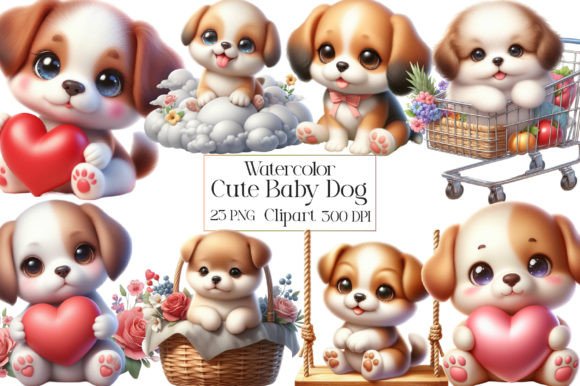 Watercolor Cute Baby Dog Clipart: A Designer's Guide