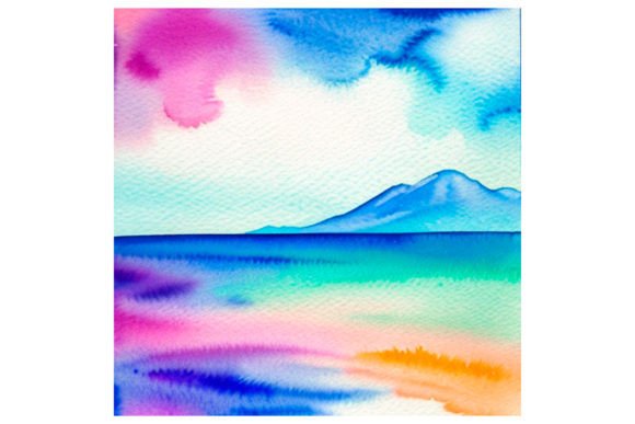 Watercolor Painting Mountain Landscape: A Display Font That Paints Outside the Lines
