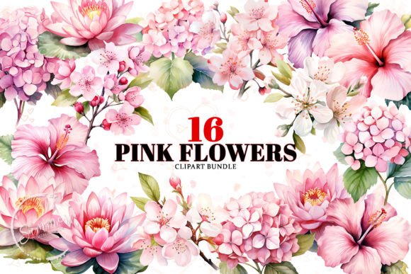 Watercolor Pink Flowers Sublimation Guide