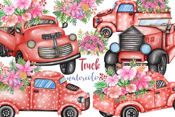 Watercolor Truck Clipart: A Creative Asset for Branding and Design