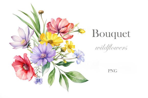 Watercolor Wildflowers Bouquet: A Display Font with Natural Charm