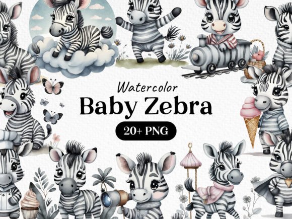Watercolor Zebra PNG Bundle Guide